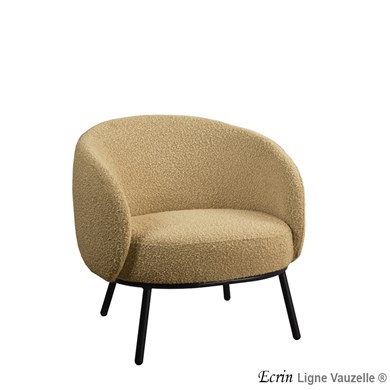 Fauteuil Lounge ECRIN Pied Métal Noir.
