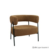 Fauteuil Lounge CELEST Pied Métal Noir.