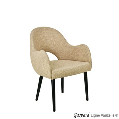 Fauteuil GASPARD Pieds Bois Conique