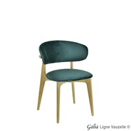 Chaise GALIA pied bois Naturel, Patins PVC