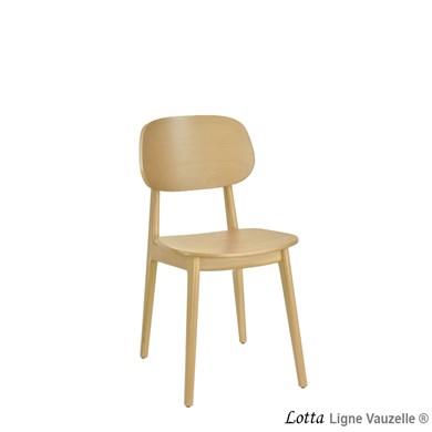 Chaise LOTTA  Assise Bois & Dossier Bois, teinté Naturel.