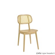 Chaise LOTTA  Assise Bois & Dos Cannage et teinte Naturel.