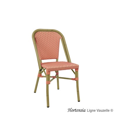 Chaise HORTENSIA Tressage Rose Pastel