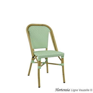 Chaise HORTENSIA Tressage Vert Pastel