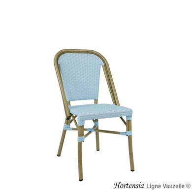 Chaise HORTENSIA Tressage Bleu Pastel