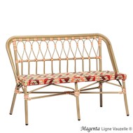Banc MAGENTA Tressage Pastel Nuance de Rouge 5 couleurs