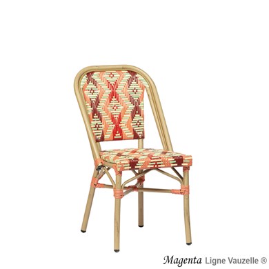 Chaise MAGENTA Tressage Pastel Nuance de Rouge 5 couleurs
