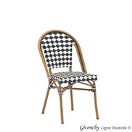 Chaise GIVENCHY Tressage Pied de poule Blanc & Noir