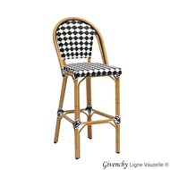 Tabouret GIVENCHY Tressage Pied de poule Blanc & Noir