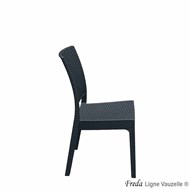STOCK UNIQUEMENT -Chaise FREDA Coloris Anthracite