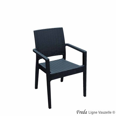 STOCK UNIQUEMENT - Fauteuil FREDA Coloris Anthracite