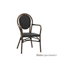Fauteuil MARIUS MACO Tressage Noir