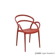 STOCK UNIQUEMENT - Fauteuil COMETE Coloris Rouge