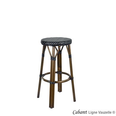 Tabouret CABARET Tressage Noir