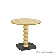 Piètement ORBE sphères D12cm, socle Oko Noir, pour lounge
