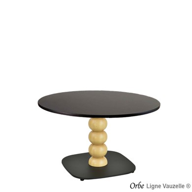 Piètement ORBE sphères D12cm, socle Oko Noir, pour table basse