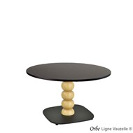 Piètement ORBE sphères D12cm, socle Oko Noir, pour table basse
