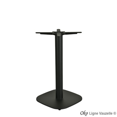 Piétement OKO Noir Mat Texturé  Socle 42x42, Ht. 72cm