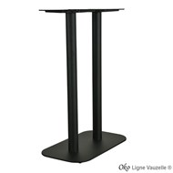 Piétement OKO Noir Mat Texturé Socle 80x42 Double Colonne ht 109cm