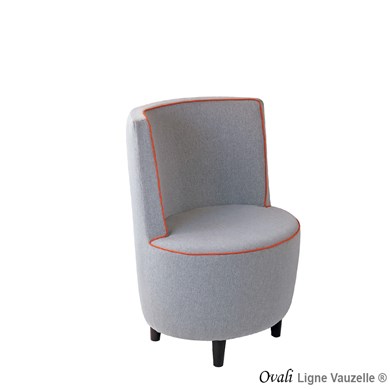 Chaise Lounge OVALI HAUT PASSEPOIL Finition Passepoil