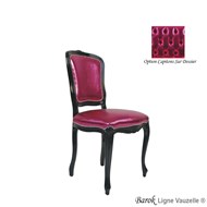 Chaise BAROK Dos Lisse, patins PVC  - Finition bandes de Clous ?