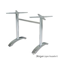 Piètement Alu MORGAN OLYMPIADE 2 Alu  , 2 Reposes, Aluminium poli.