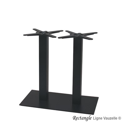 Piètement Fonte RECTANGLE MISTRAL, Double Col.HT.72cm,Base 40x75cm.