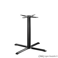Pièt.CROIX 7112 Noir, Socle X Fonte,  91X91 cm , Colonne Métal.