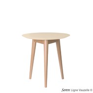 Table SOREN VERNIE HT50 3 pieds plateau Hêtre D.50cm Chant Profil 6