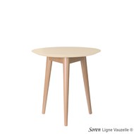 Table SOREN VERNIE HT50 3 pieds plateau Hêtre D.50cm Chant Profil 6