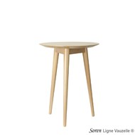 Table SOREN VERNIE 3 Pieds HT65 plateau Hêtre D.50cm Chant Profil 6