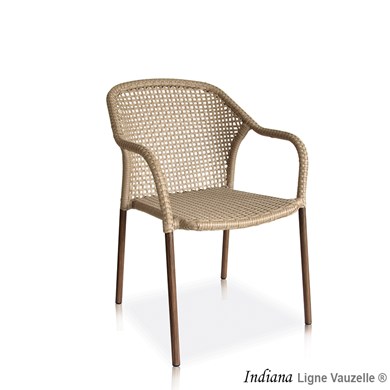 + Fauteuil INDIANA, Alu. Pieds look Bois.