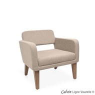 Fauteuil CALVIN Lounge Pieds Bois