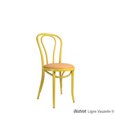 Chaise BISTROT ALICE Galette avec patins PVC.
