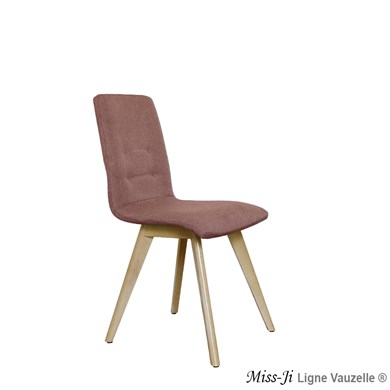 Chaise MISS-JI LENA Hêtre Tapissée avec piqûres