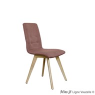 Chaise MISS-JI LENA Hêtre Tapissée avec piqûres