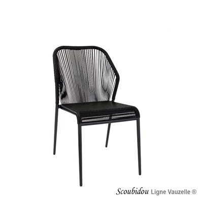 Chaise SCOUBIDOU, Structure Noire.