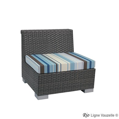 Module Droit  RIO Tressage Café, Sans Coussin.