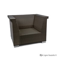 Fauteuil RIO Tressage Café, Sans Coussin.